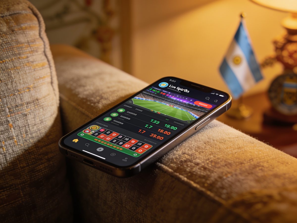La aplicación de Sportsbet en un teléfono